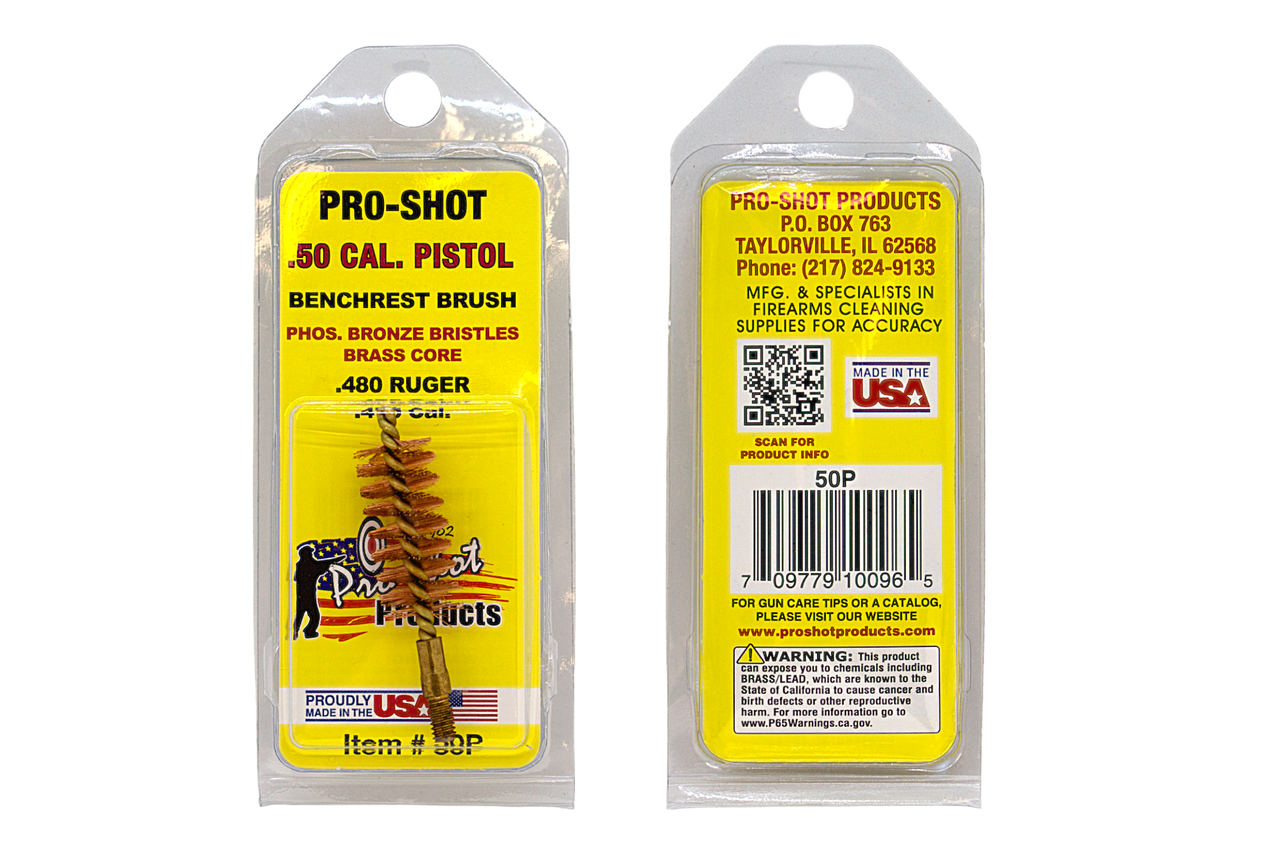 Pro Shot® .50 Cal. Pistol Brush (Benchrest Type)