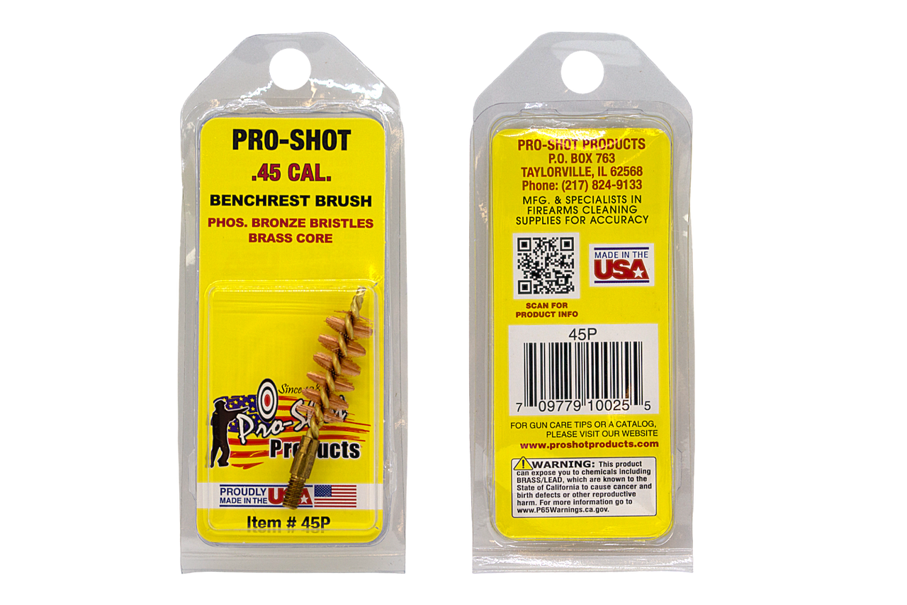 Pro Shot® .45 Cal Pistol Brush (Benchrest Type) Pro Shot® .45 Cal Pistol Brush (Benchrest Type)