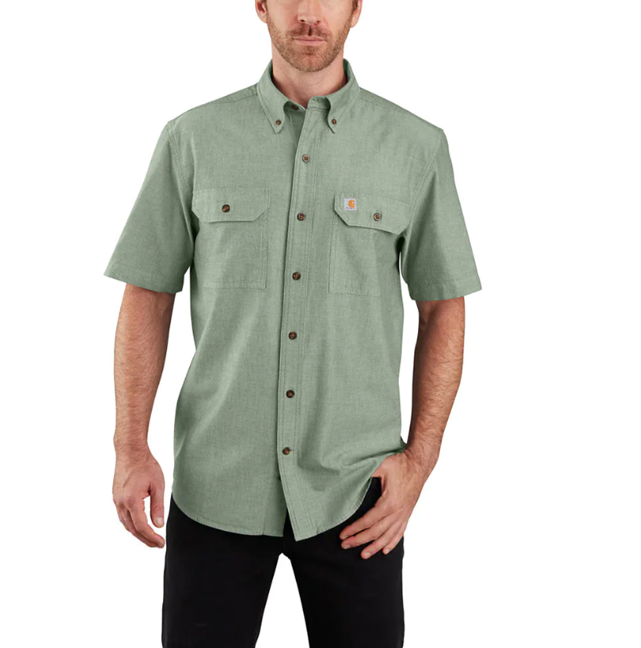 Carhartt Men's Loose Fit Midweight Chambray Short-Sleeve Shirt