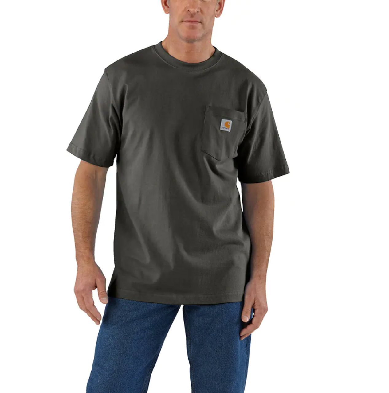 Carhartt Men's LF HW SS Pocket T-Shirt K87 Peat