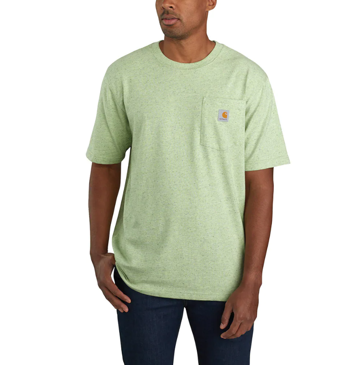 Carhartt Men's LF HW SS Pocket T-Shirt K87 Soft Green