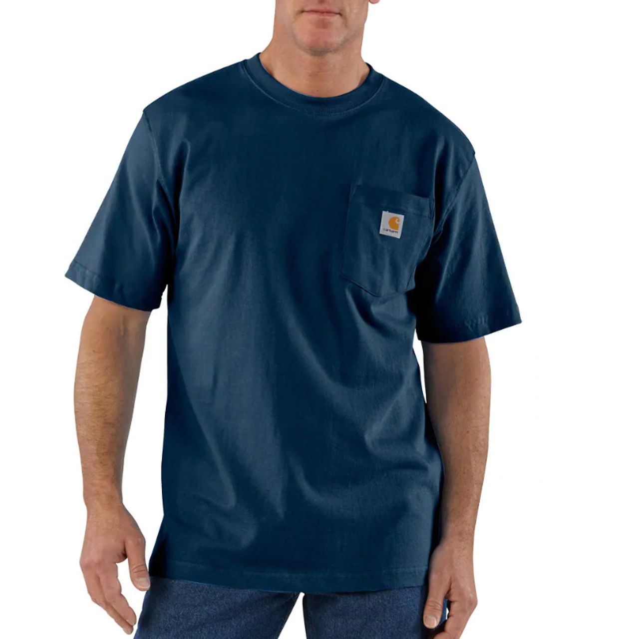 Carhartt Men's LF HW SS Pocket T-Shirt K87 Navy
