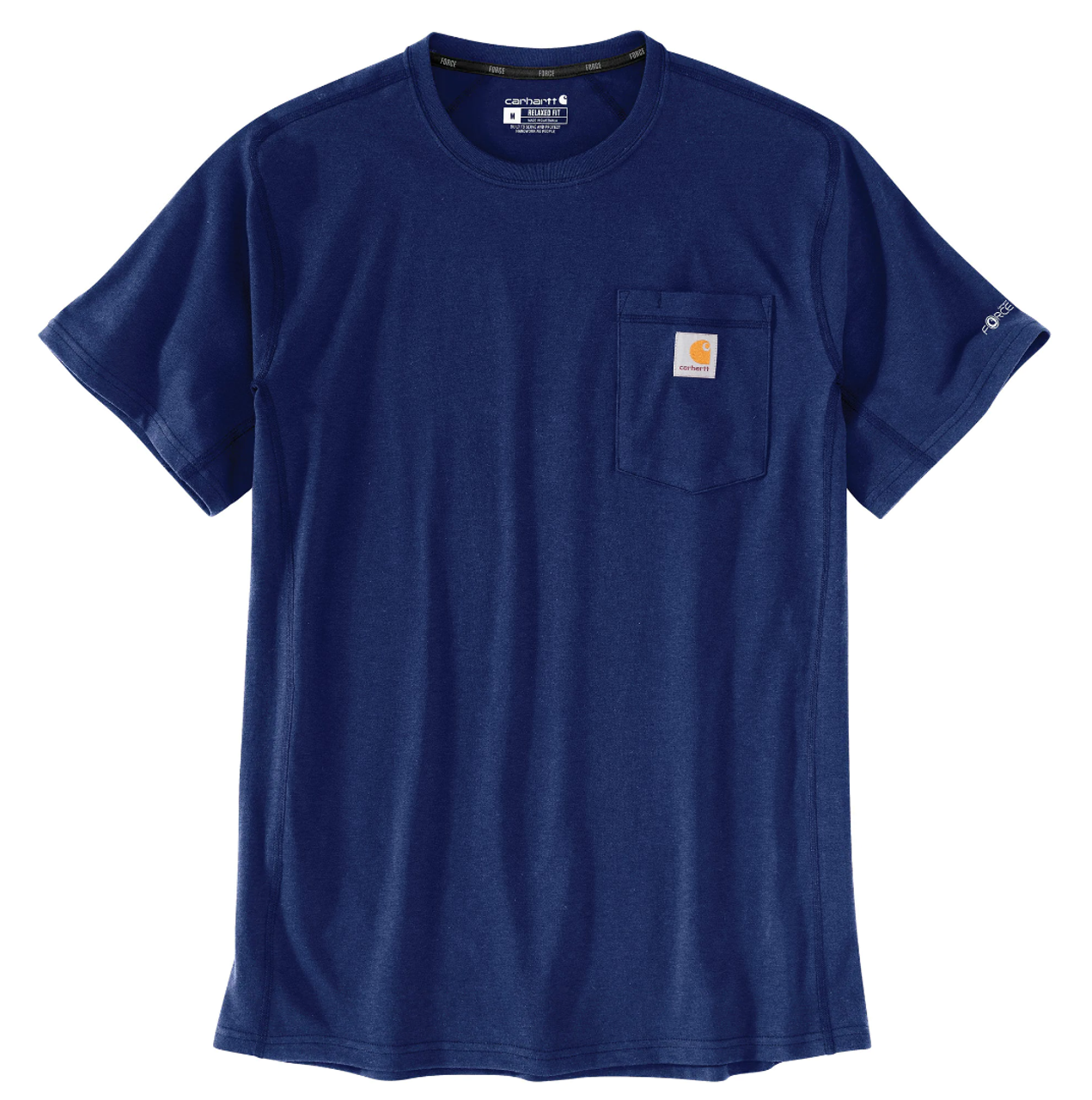 Carhartt Men's Force Relaxed Fit Midweight Short-Sleeve Block Logo