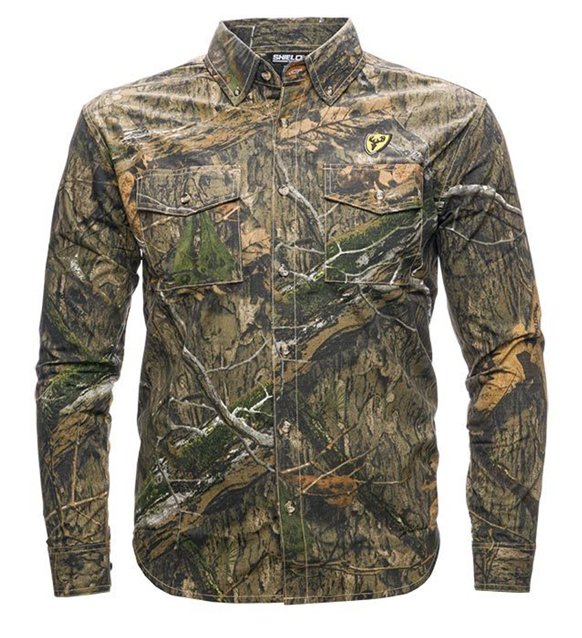 Blocker Outdoors - Shield Series - Fused Cotton Button Up Shirt - 1060115 - Mossy Oak Country DNA - Front