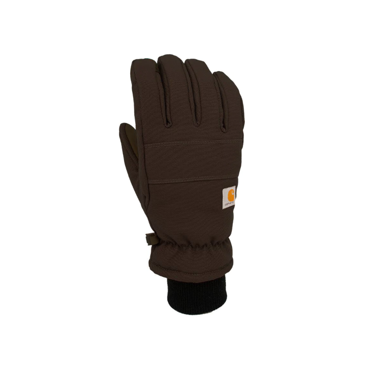 Carhartt Woman's Insulated Duck/Synthetic Leather Knit Cuff Glove in BLACK