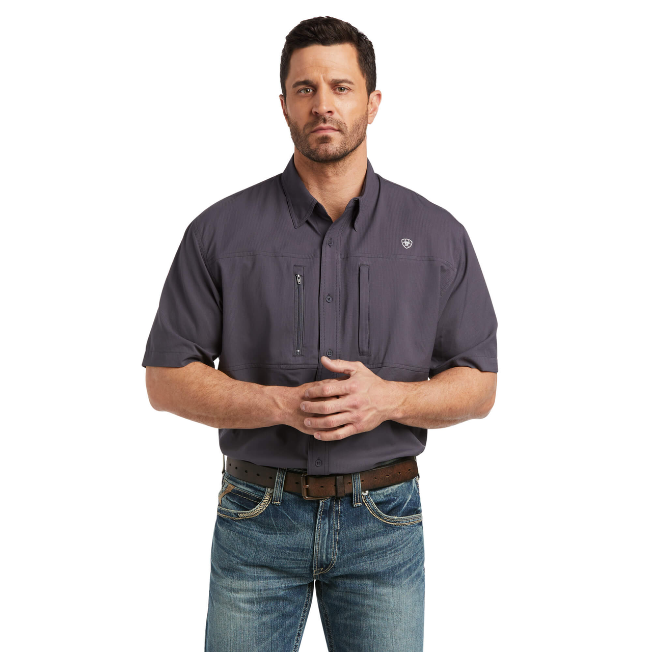 Ariat Men's VentTEK Classic Fit Shirt Charcoal 10034961