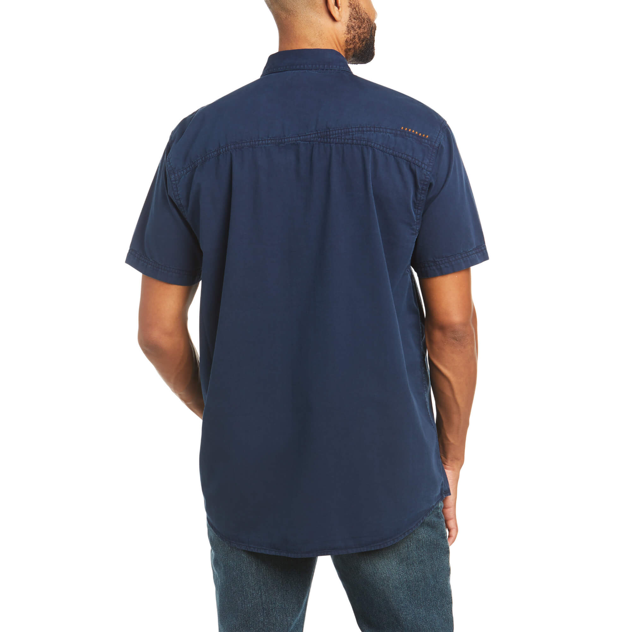 Ariat Men's Rebar Washed Twill Work Shirt Navy 10035415
