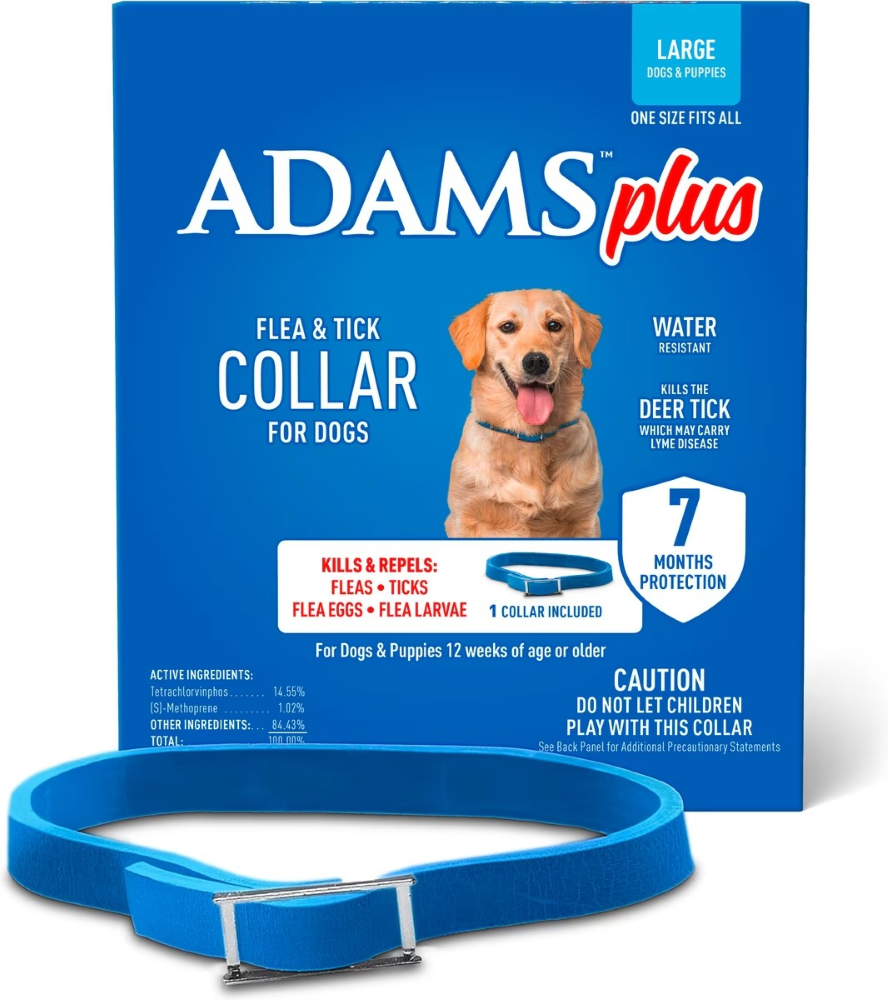 ADAMS™ Plus Flea & Tick Collar for Large Dogs and Puppies