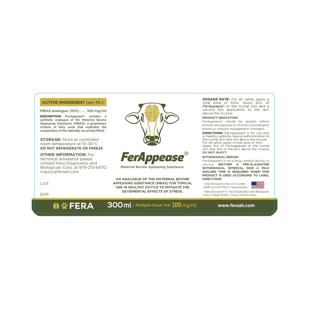 FerAppease® Bovine® Bottle - 300 mL