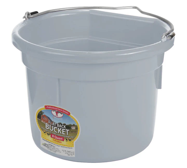Little Giant® 8 Quart Flat Back Plastic Bucket | Rockingham