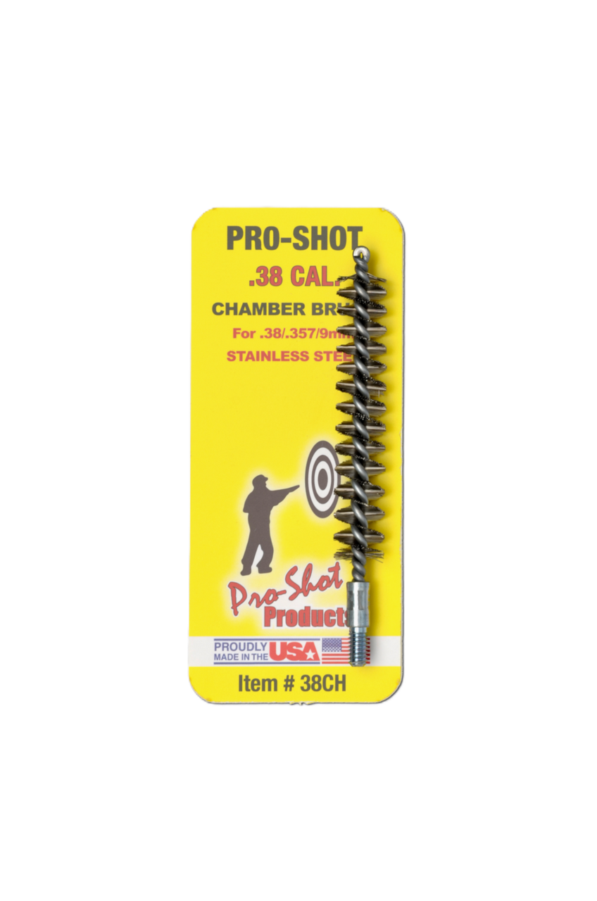 Pro Shot® .38/.357 Cal. & 9mm Stainless Steel Chamber Brush Pro Shot® .38/.357 Cal. & 9mm Stainless Steel Chamber Brush