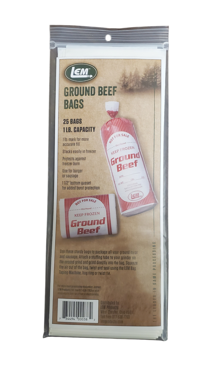 LEM® Ground Beef Bags - 1lb, 25 Count