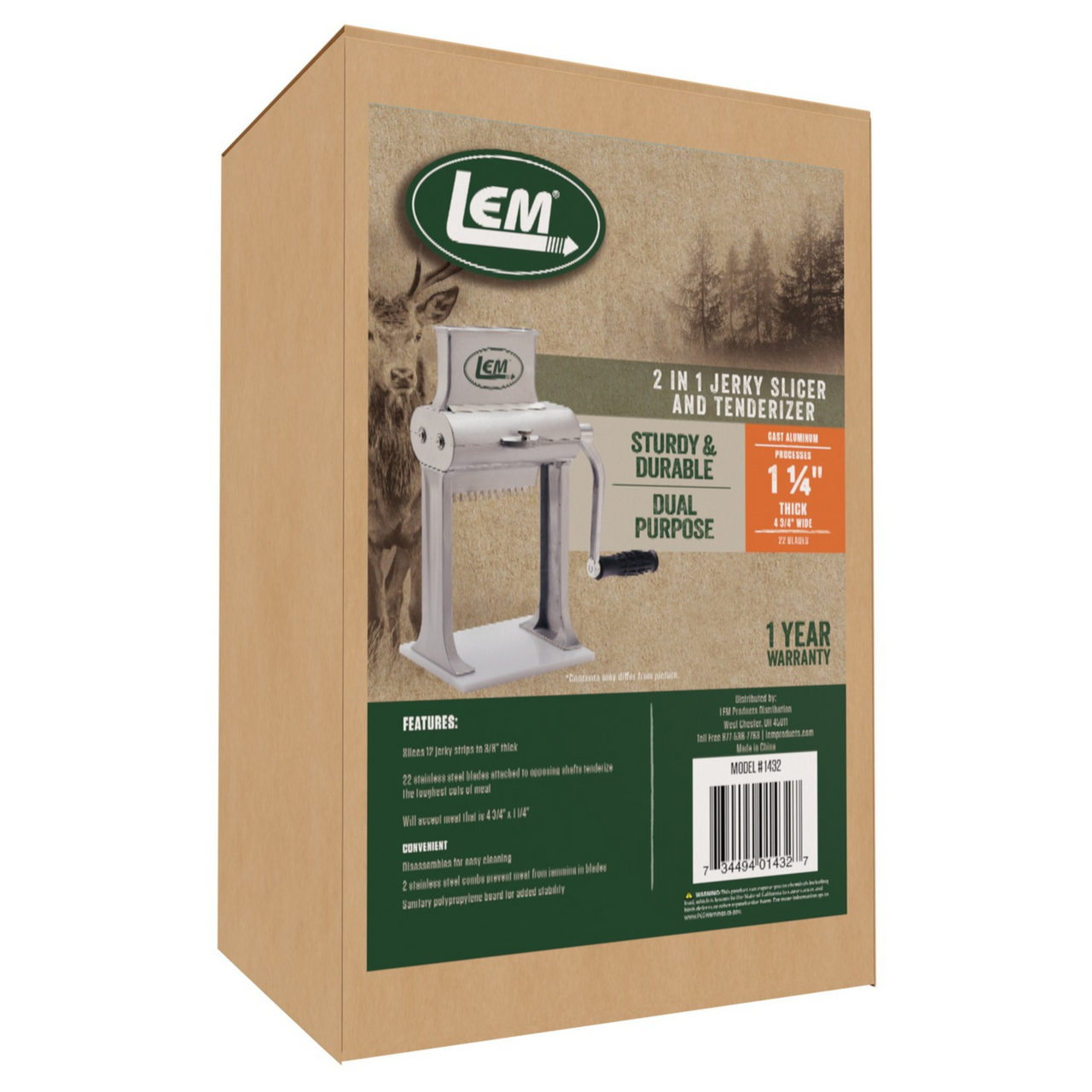 LEM® 2 In 1 Jerky Slicer and Tenderizer