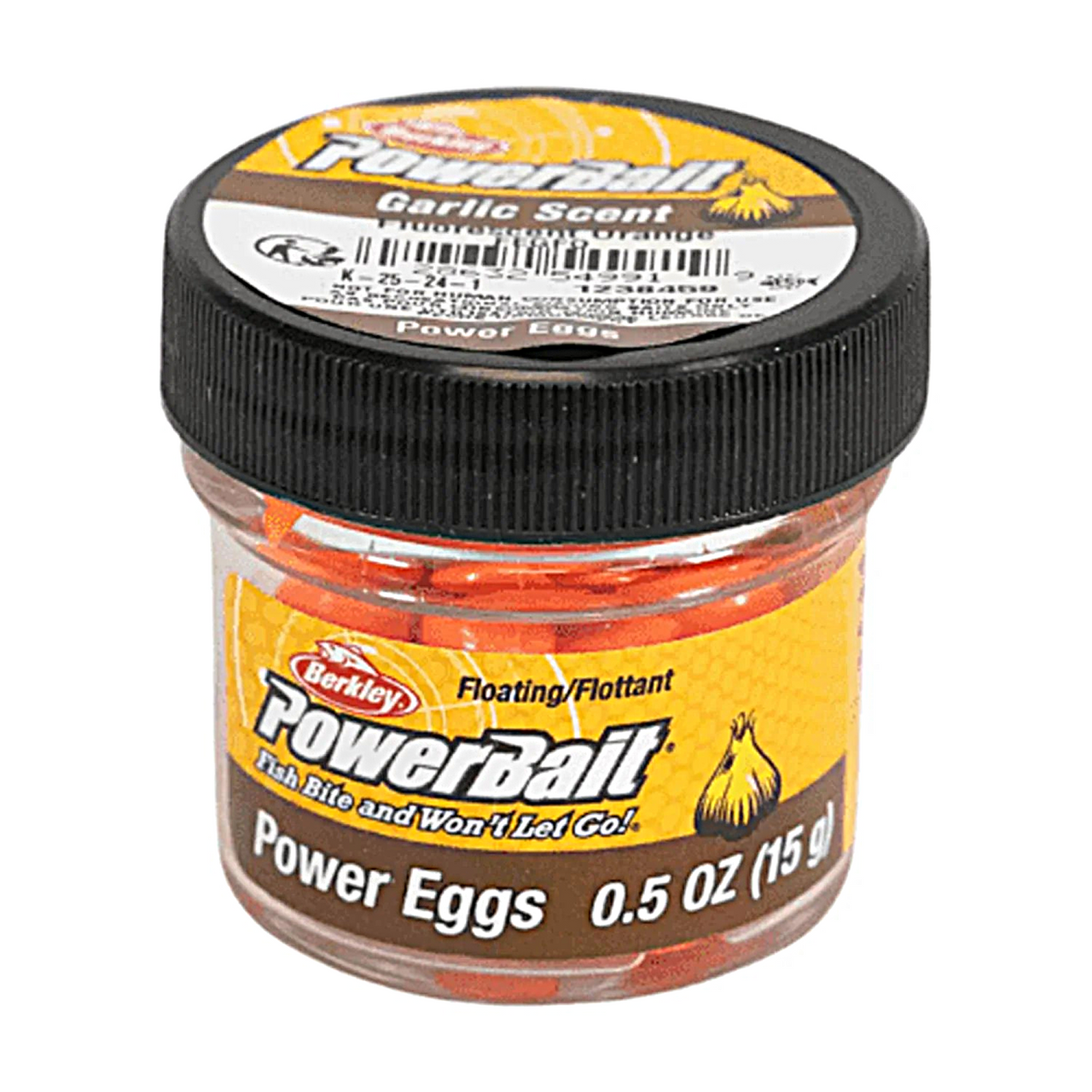 Berkley® PowerBait® Power Eggs® Floating Magnum - Fluorescent Orange with Garlic, 0.5oz FEGFO