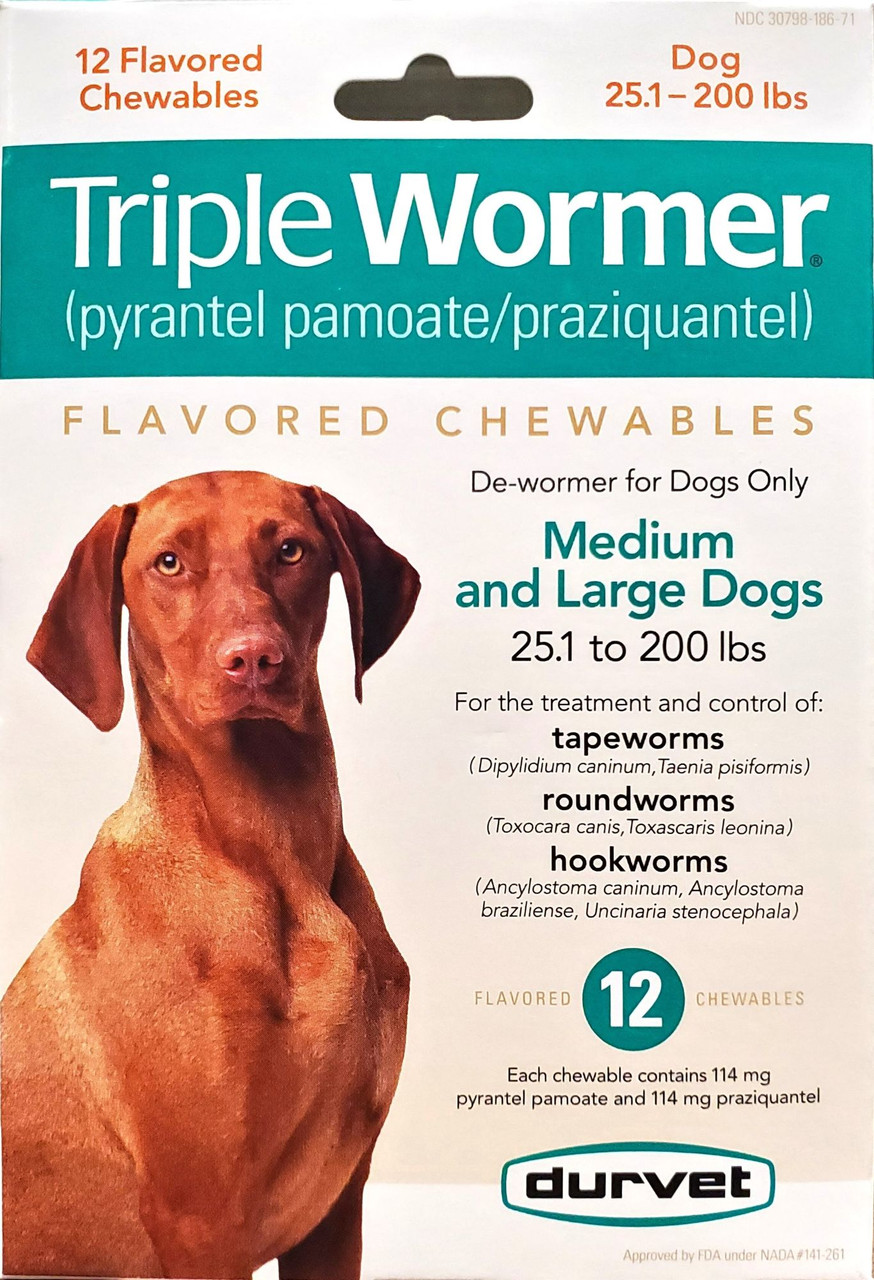 Durvet® Triple Wormer® Medium & Large Dogs (> 25lbs), 12 ct. Box
7-45801-17712-3