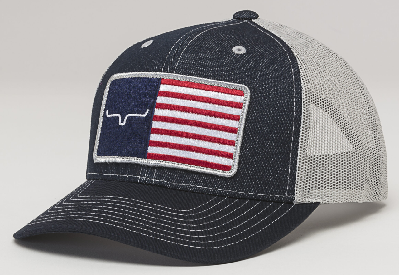 Kimes Ranch® AMERICAN TRUCKER Hat in Denim