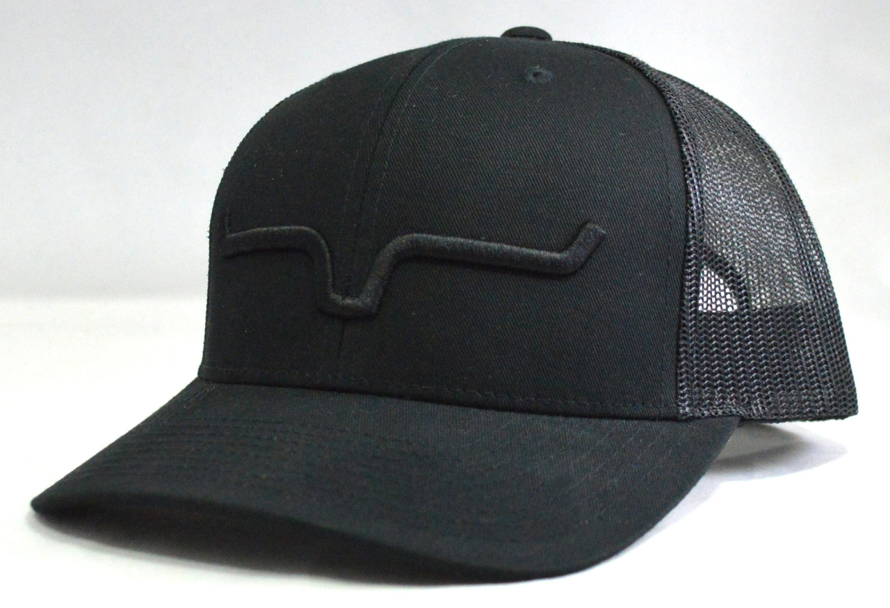 Kimes Ranch® WEEKLY TRUCKER Hat in Black/Black