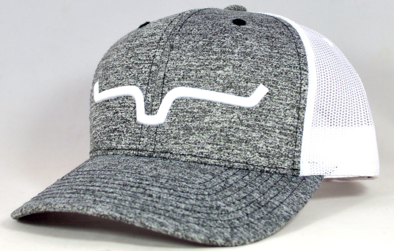 Kimes Ranch® WEEKLY TRUCKER Hat in Heather Grey/White