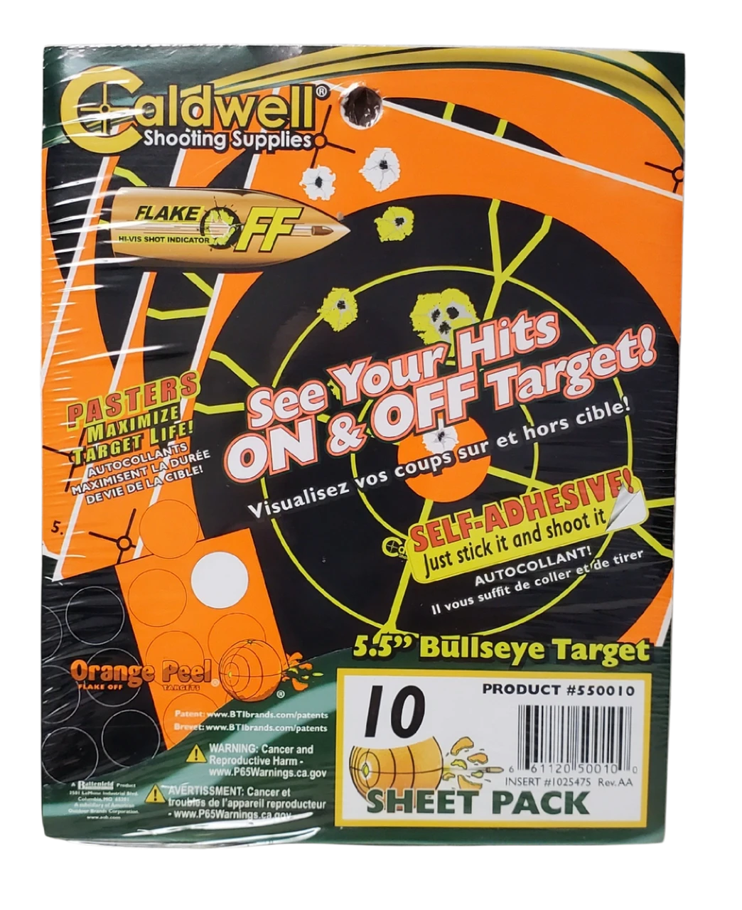 Caldwell® Orange Peel® Bullseye Target, 5.5"
# 550010