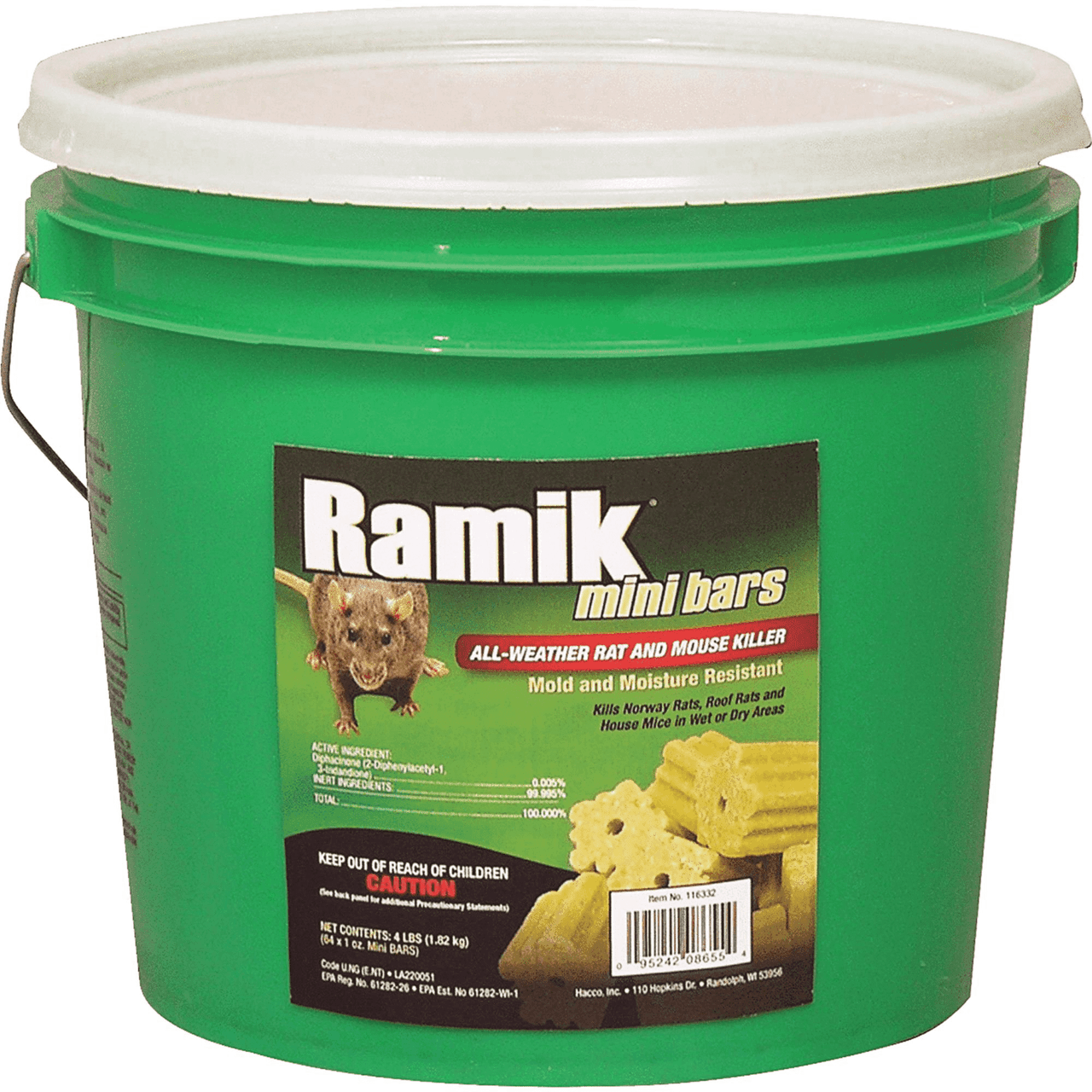 Ramik Mini Bars Rat And Mouse Killer 4lb Pail