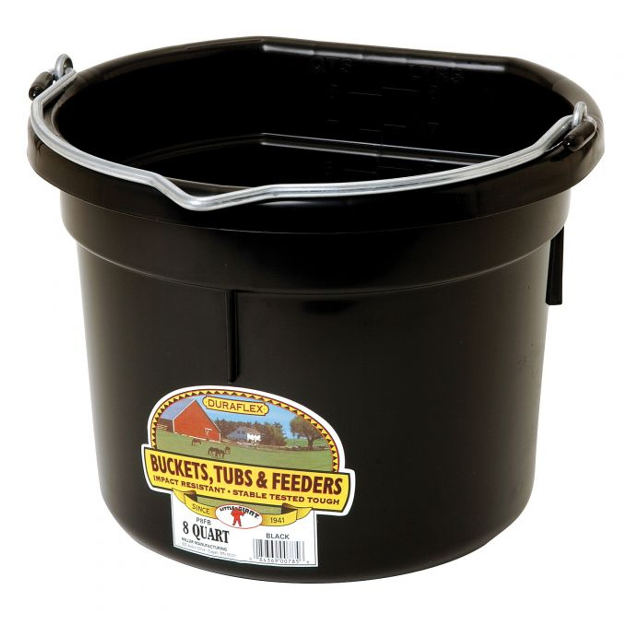 Little Giant Flat Back Plastic Bucket 8 Quart