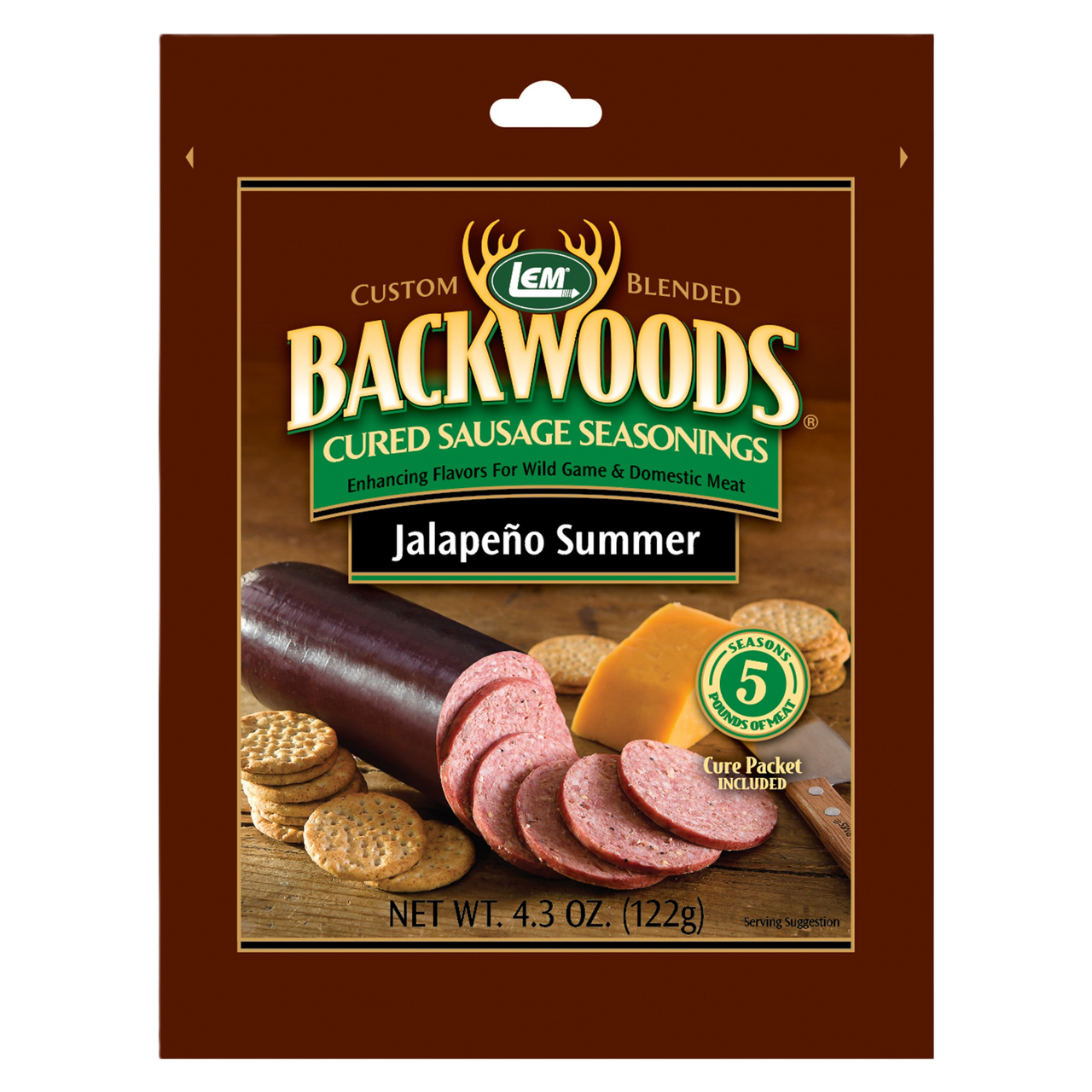 LEM® Backwoods® Jalapeno Summer Cured Sausage Seasoning Mix
5lb meat