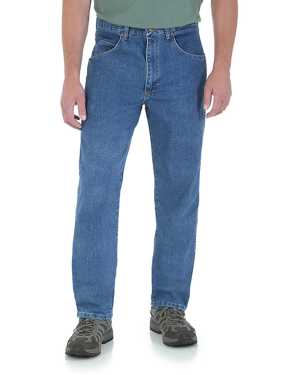 Wrangler™ Men's Rugged Wear® Relaxed Stretch Flex Denim Jean - Stone Washed