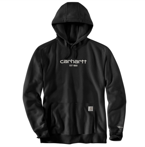 Carhartt Force® Relaxed Fit Lightweight Logo Graphic Hoodie 105569-BLK