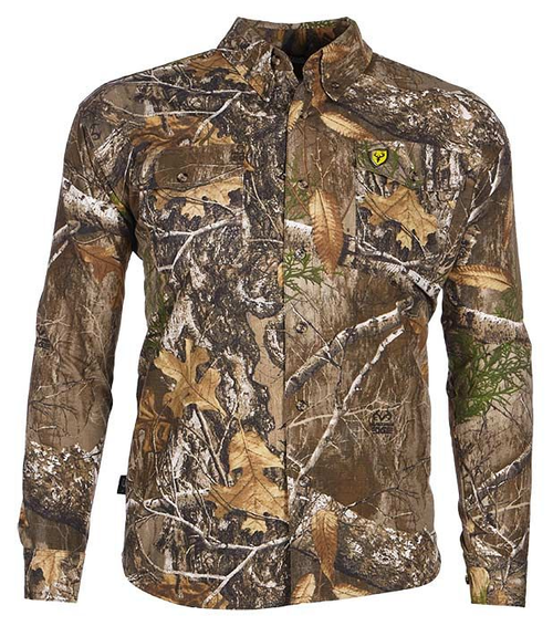 Blocker Outdoors - Shield Series - Fused Cotton Button Up Shirt - 1060115 - Realtree Edge - Front