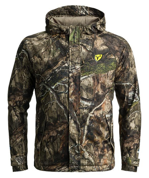 Blocker Outdoors Shield Series Drencher Insulated Jacket in Mossy Oak Country DNA Camo. 1055210
