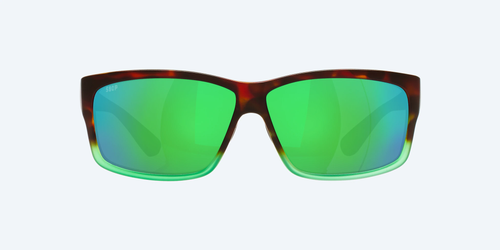 Costa Del Mar CUT Sunglasses with Matte Tortuga Fade and Green Mirror Polarized Polycarbonate 580P Lenses. UT 77 OGMP