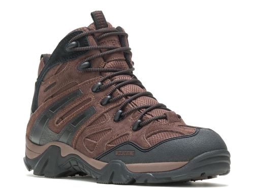 Wolverine Men's W080008 WILDERNESS Boot is water resistant and works as both a work boot and hiking boot.