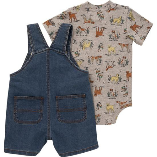 Carhartt Infant Short Sleeve Bodysuit and Denim Shortall Set C-CG8856-N104