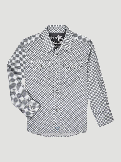 Wrangler Boy's 20X® Advanced Comfort Western Snap Front Print Shirt 112327786