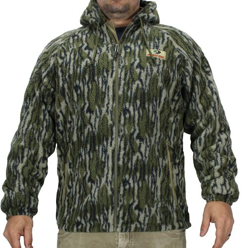 WASATCH Mid-Season Sherpa Fleece Hunting Jacket in Mossy Oak Bottomland Camo MWJK037