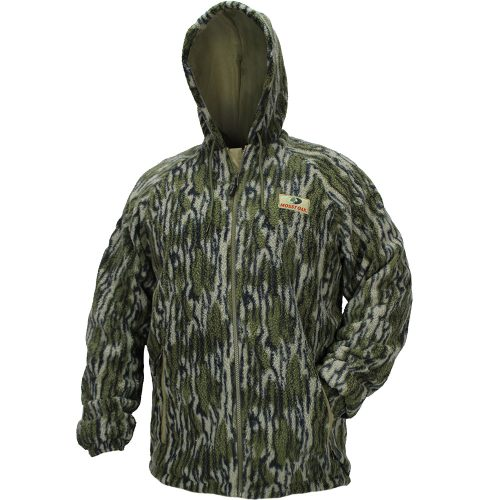 WASATCH Mid-Season Sherpa Fleece Hunting Jacket in Mossy Oak Bottomland Camo MWJK037