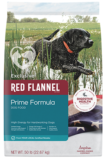 Exclusive® Red Flannel® PRIME Dog Food 50# Exclusive® Red Flannel® PRIME Dog Food 50#