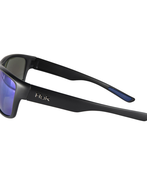 HUK Spar Sunglasses - Matte Black / Polarized Green Mirror Lenses E0000245-004