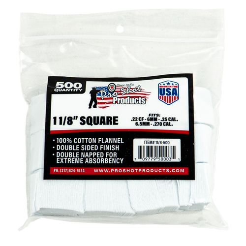 Pro Shot® .22-.270 Cal. - 1 1/8" Square 500 Count