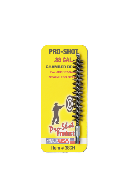 Pro Shot® .38/.357 Cal. & 9mm Stainless Steel Chamber Brush Pro Shot® .38/.357 Cal. & 9mm Stainless Steel Chamber Brush