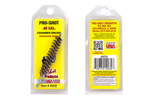 Pro Shot® .45 Cal. Stainless Steel Chamber Brush Pro Shot® .45 Cal. Stainless Steel Chamber Brush