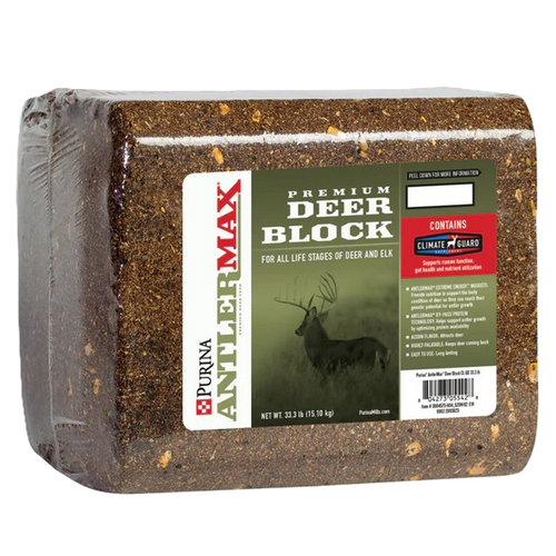 Purina® AntlerMax® Deer Block with Climate Guard® 33lb Purina® AntlerMax® Deer Block with Climate Guard® 33lb