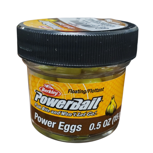 Berkley® PowerBait® Power Eggs® Floating Magnum - Fluorescent White with Garlic, 0.5oz FEGFW
