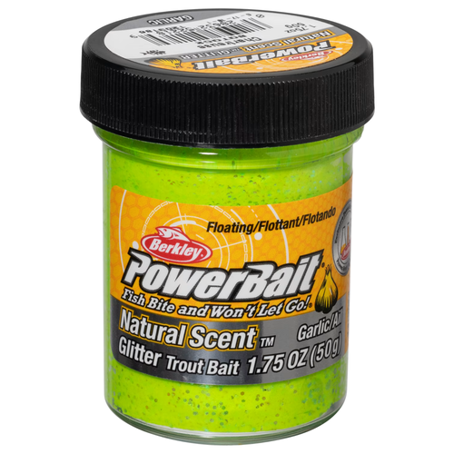 Berkley® PowerBait® Natural Scent Glitter Trout Bait - Chartreuse with Garlic, 1.75oz
BGTGC2