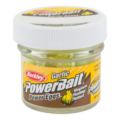 Berkley® PowerBait® Power® Clear Eggs Floating - Clear Gold-Chartreuse with Garlic, 0.5oz PEFMG-CGCH