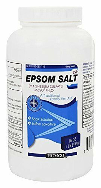 Humco Epsom Salt Soak Solution Saline 1lb *In Store Only*