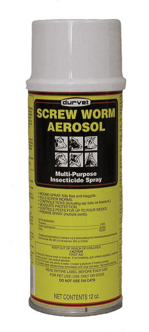 Durvet Fly Screw Worm Aerosol Insecticide Spray 12oz Durvet Fly Screw Worm Aerosol Insecticide Spray 12oz