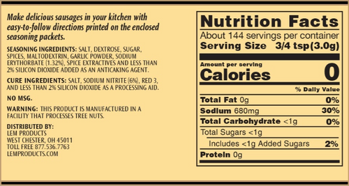 LEM® Backwoods® Summer Sausage Kit - 20 lbs