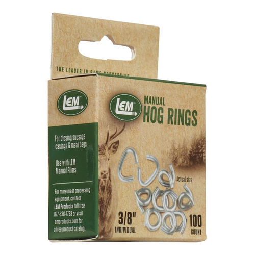 LEM® Hog Rings - 3/8", 100 Count