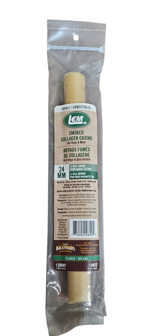 LEM® Clear Smoked Collagen Casing - 24mm (1in x 49ft)